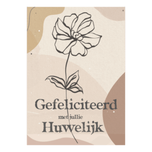 Wenskaart 'Gefeliciteerd huwelijk'