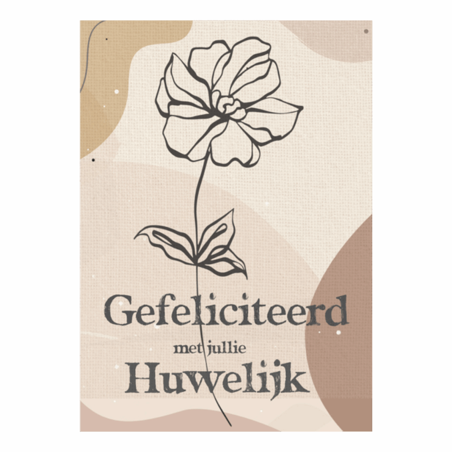 Wenskaart 'Gefeliciteerd huwelijk'
