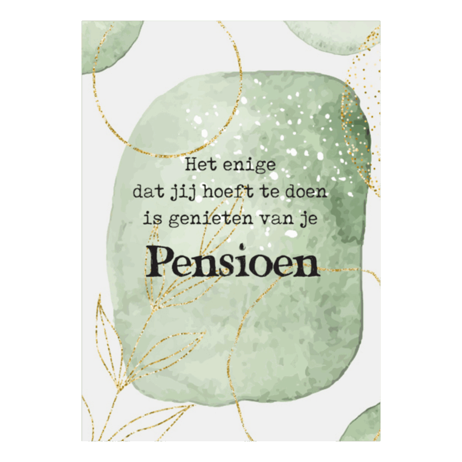 Wenskaart 'Pensioen'