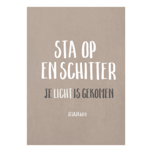 Wenskaart 'Sta op en schitter'