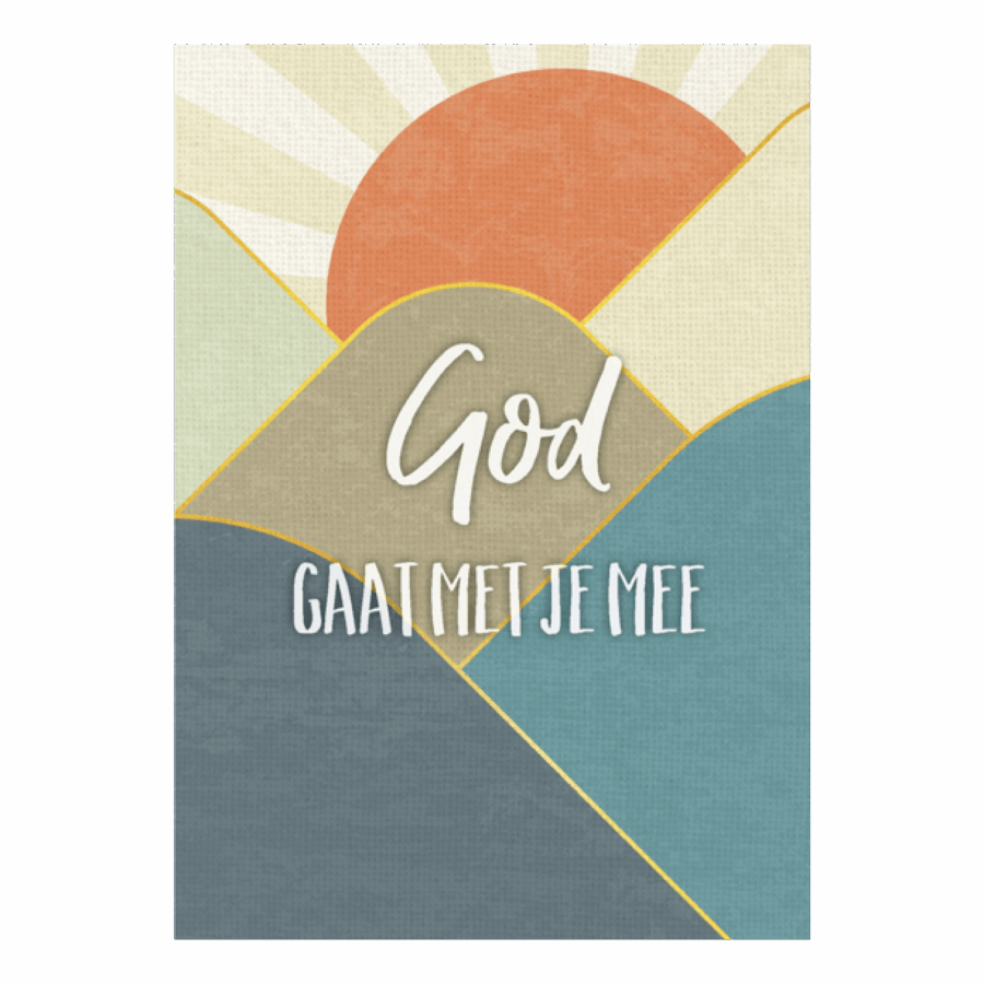 Wenskaart 'God gaat met je mee'