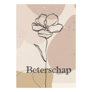 Wenskaart 'Beterschap bloem'