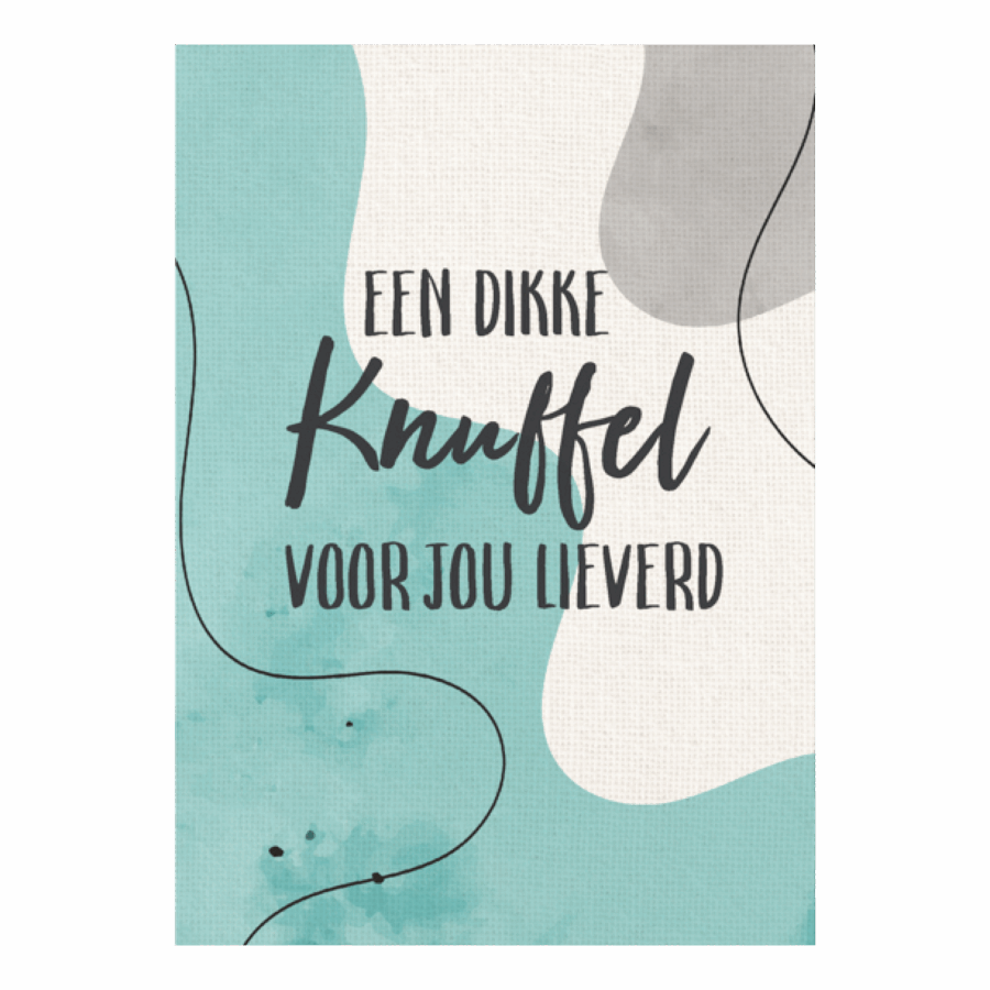 Wenskaart 'Een dikke knuffel'
