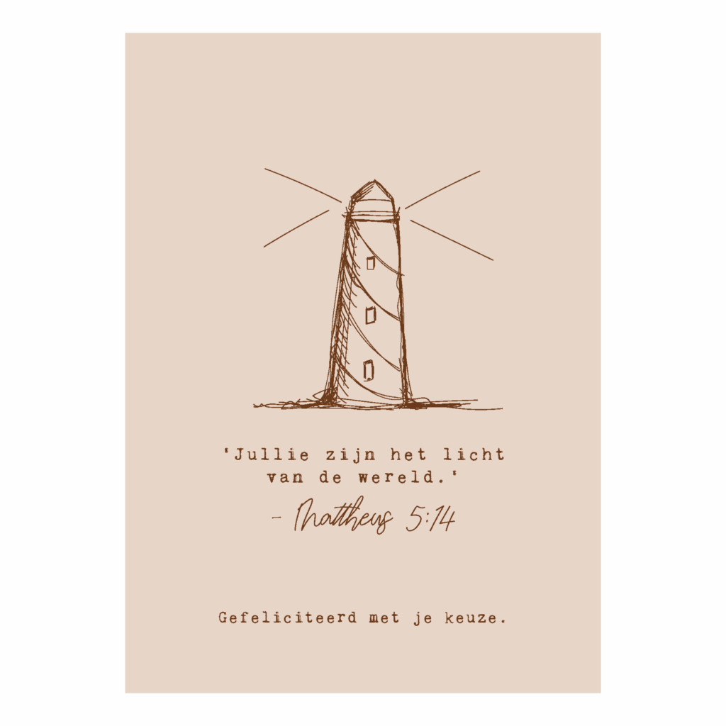 Wenskaart 'Licht van de wereld'