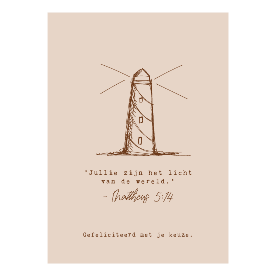 Wenskaart 'Licht van de wereld'