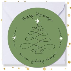 Kerstkaart rond 'Prettige kerstdagen en een gelukkig nieuwjaar' - MA41022