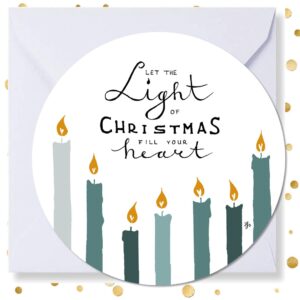 Kerstkaart rond 'Light of Christmas'  - MA41024 -  Christelijke kerstkaarten bij MajesticAlly