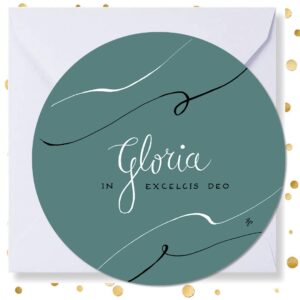 Kerstkaart rond 'Gloria'  - MA41025 -  Christelijke kerstkaarten bij MajesticAlly