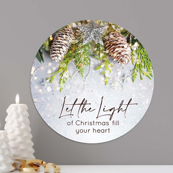 Kerstcirkel 'Let the Light' - MA39802 -  Diverse kerstcadeaus bij MajesticAlly