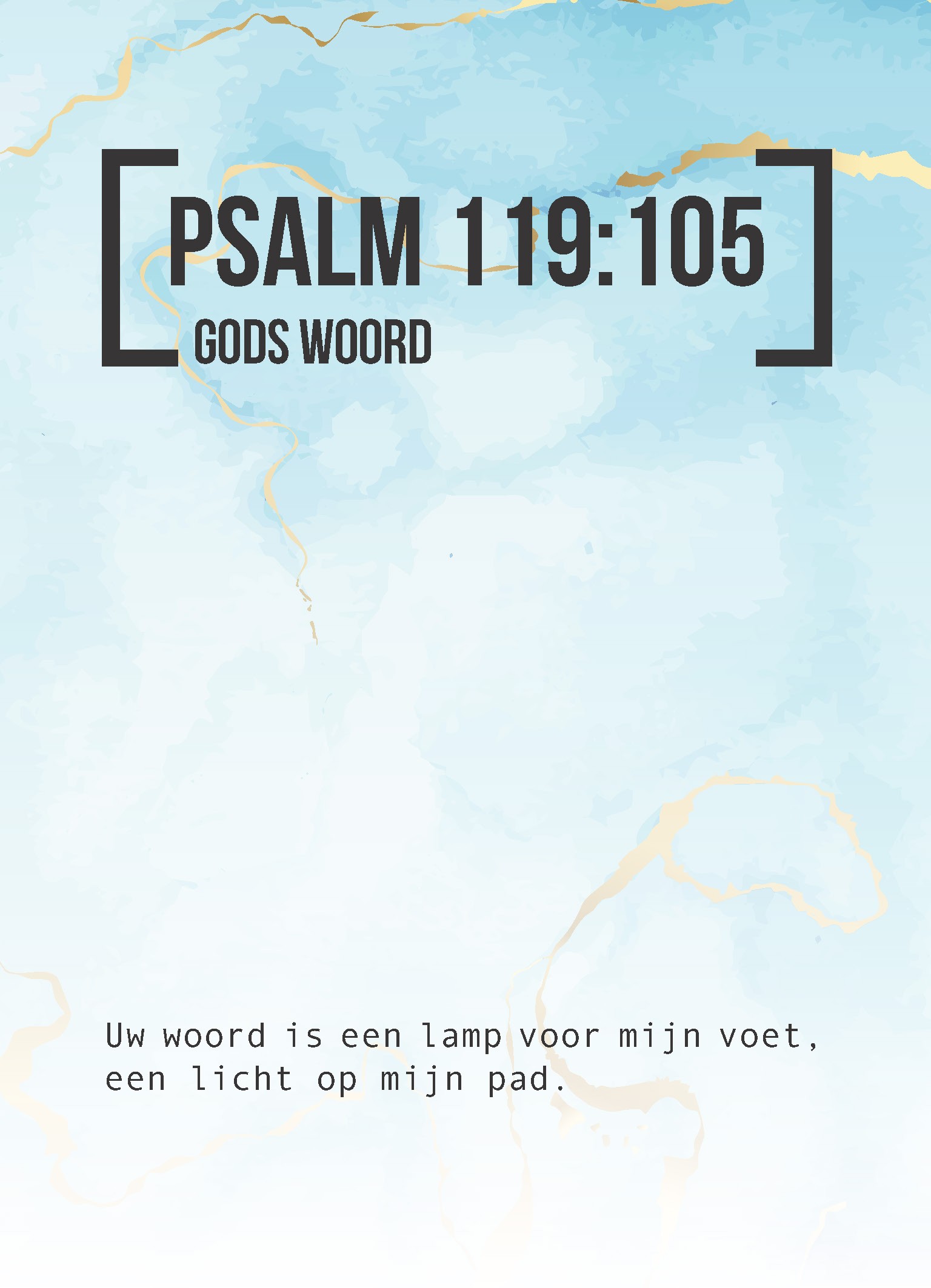 Bijbeltekstkaart 'Psalm 119:105' NBV21 - MA42008 -  Interieurkaarten bij MajesticAlly