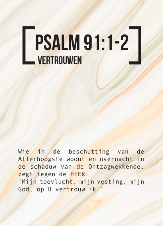 Bijbeltekstkaart 'Psalm 91:1-2' NBV21 - MA42009 -  Interieurkaarten bij MajesticAlly