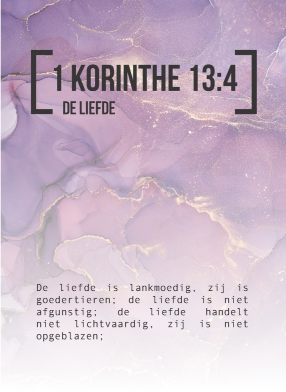 Bijbeltekstkaart '1 Korinthe 13:4' SV - MA42105 -  Interieurkaarten bij MajesticAlly