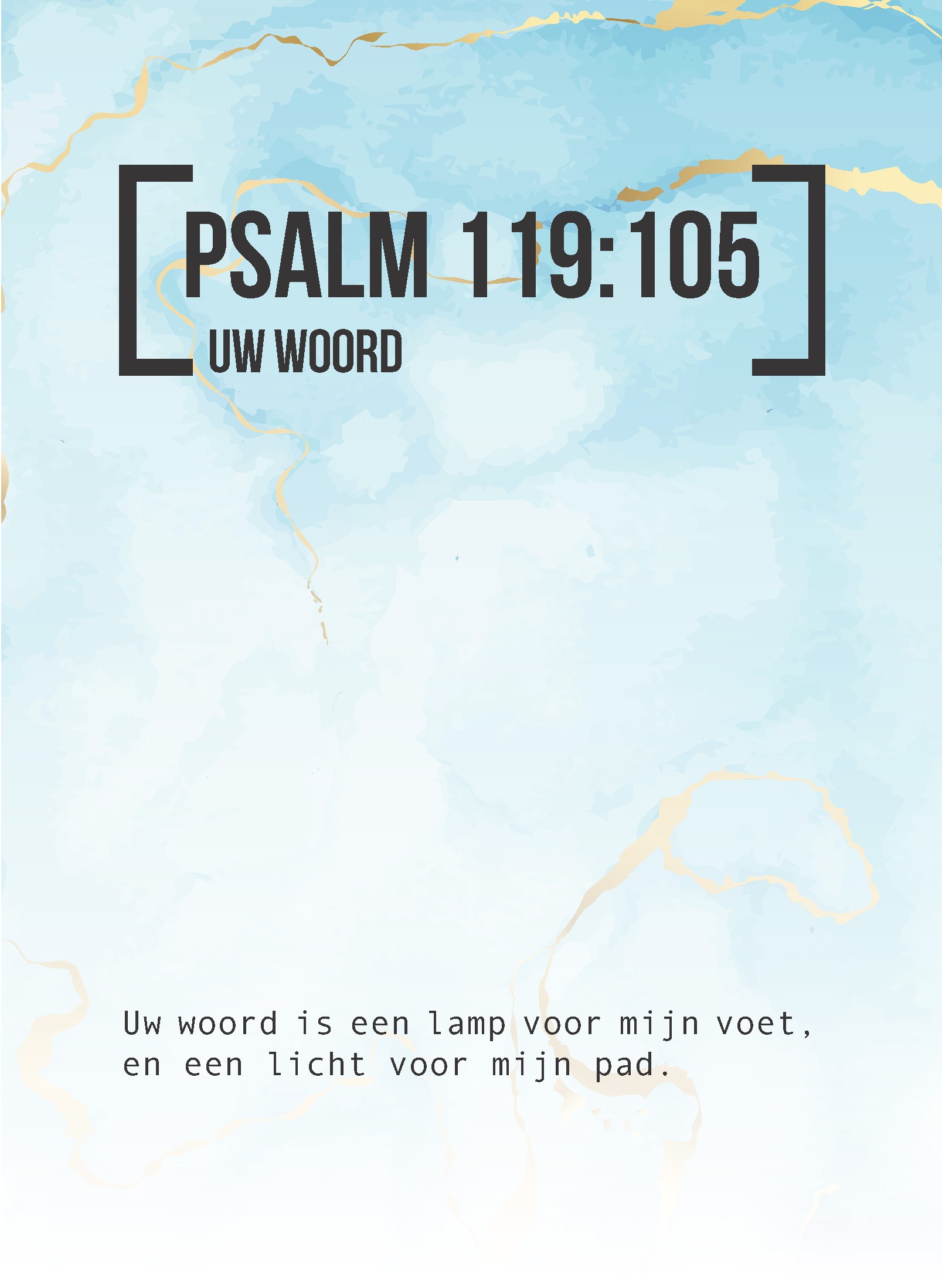 Bijbeltekstkaart 'Psalm 119:105' SV - MA42108 -  Interieurkaarten bij MajesticAlly