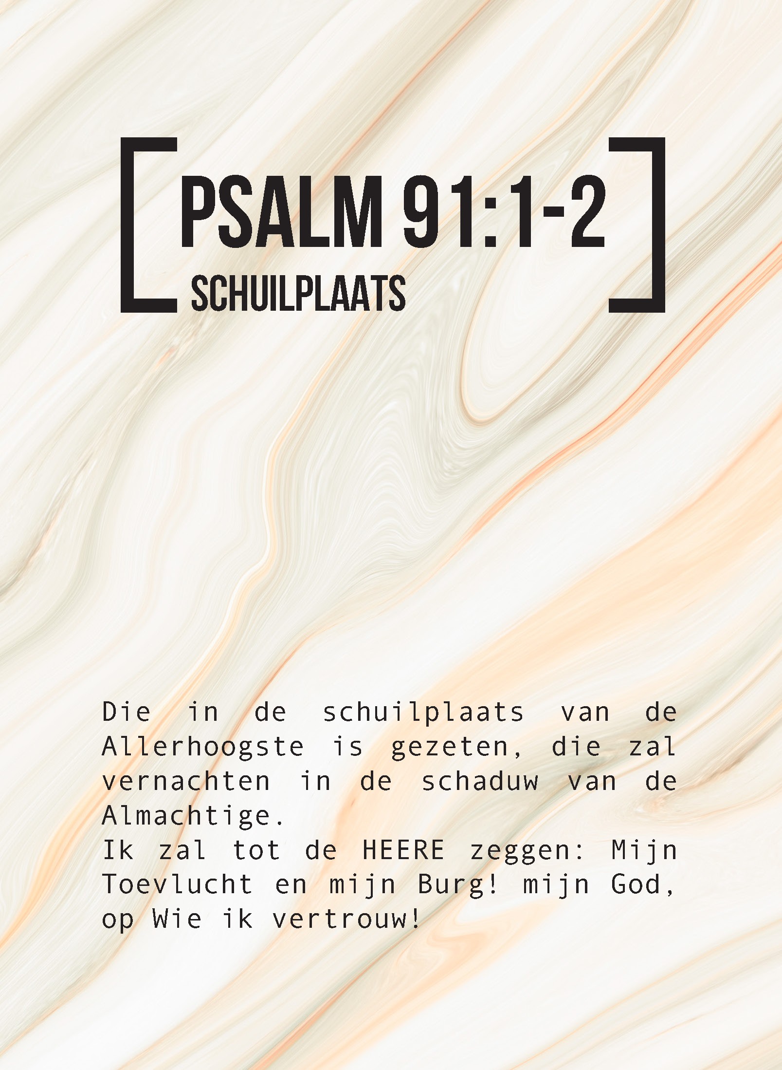 Bijbeltekstkaart 'Psalm 91:1-2' SV - MA42109 -  Interieurkaarten bij MajesticAlly