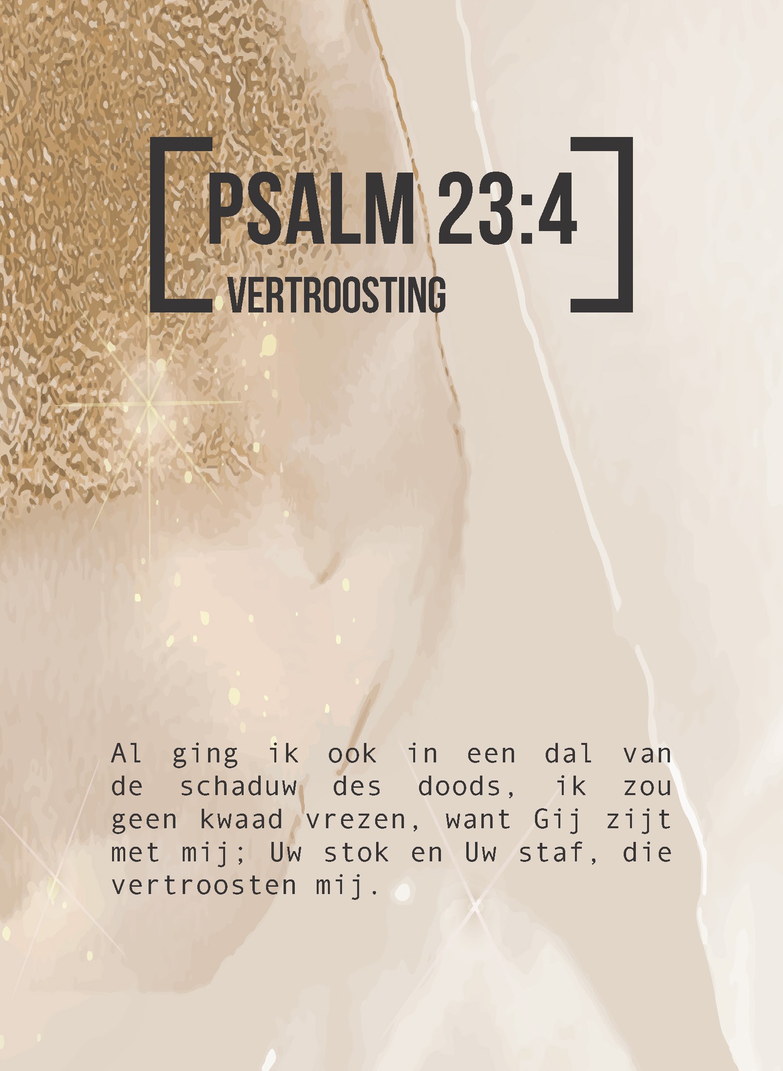 Bijbeltekstkaart 'Psalm 23:4' SV - MA42110 -  Interieurkaarten bij MajesticAlly