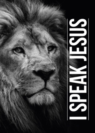 25x Poster I speak Jesus - Lion