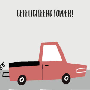 Kinderkaart 'Gefeliciteerd topper'