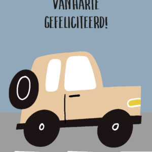 Kinderkaart 'Van harte gefeliciteerd'