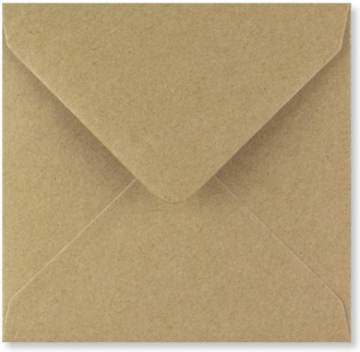 Vierkante kraft envelop (16x16 cm)