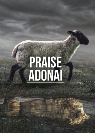 A4 poster met de tekst 'Praise Adonai'