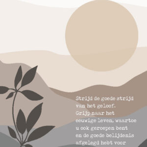Wenskaart 'Belijdenis - Strijd de goede strijd'