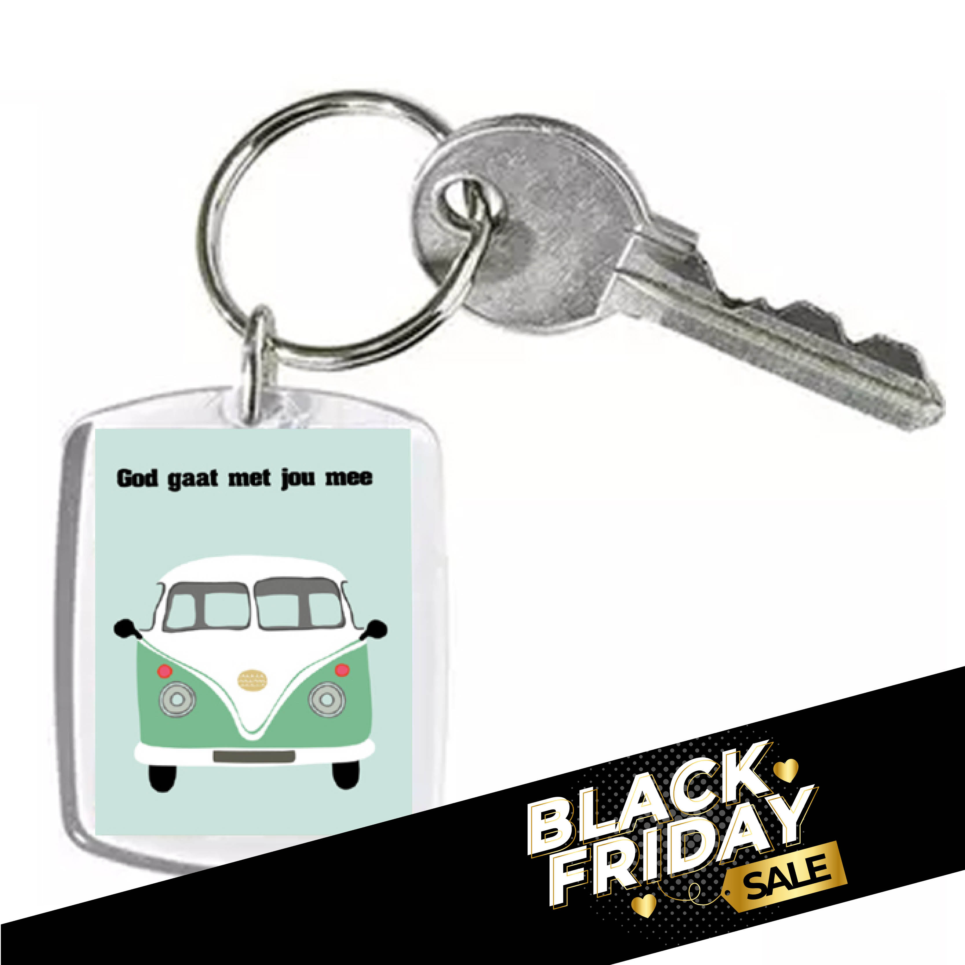 Sleutelhanger God gaat met jou mee - voordeel