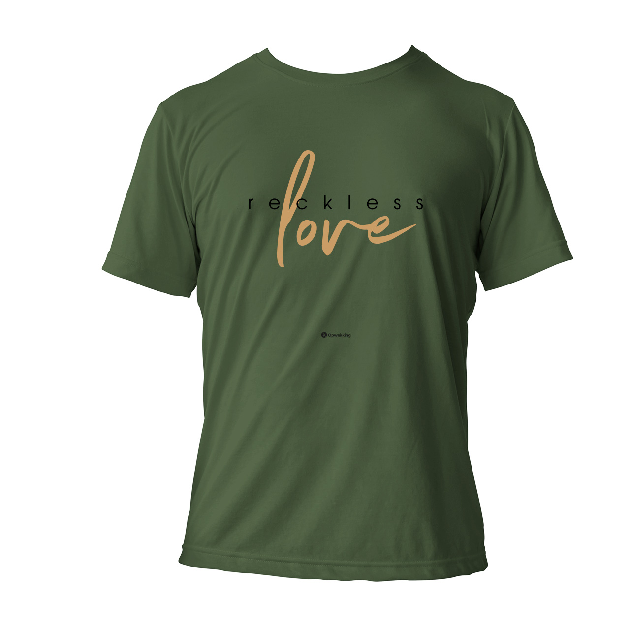 T-shirt Reckless love Groen