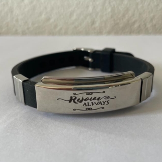 MA47505 - Siliconen armband 'Rejoice always'