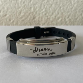 MA47509 - Siliconen armband 'Pray without ceasing'