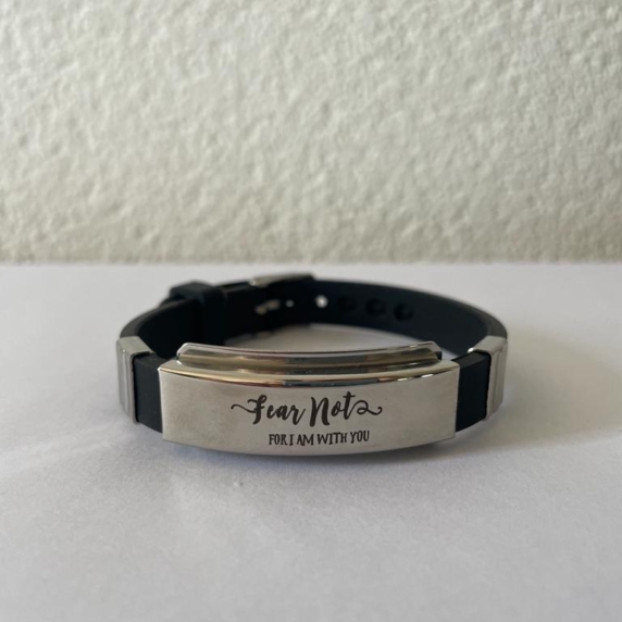 MA47510 - Siliconen armband 'Fear not, for I am with you'