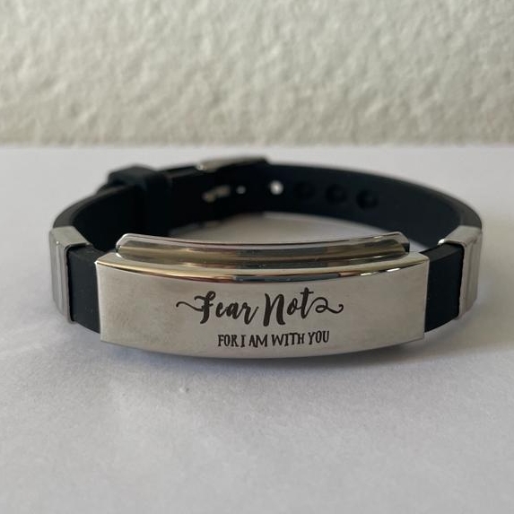 MA47510 - Siliconen armband 'Fear not, for I am with you'