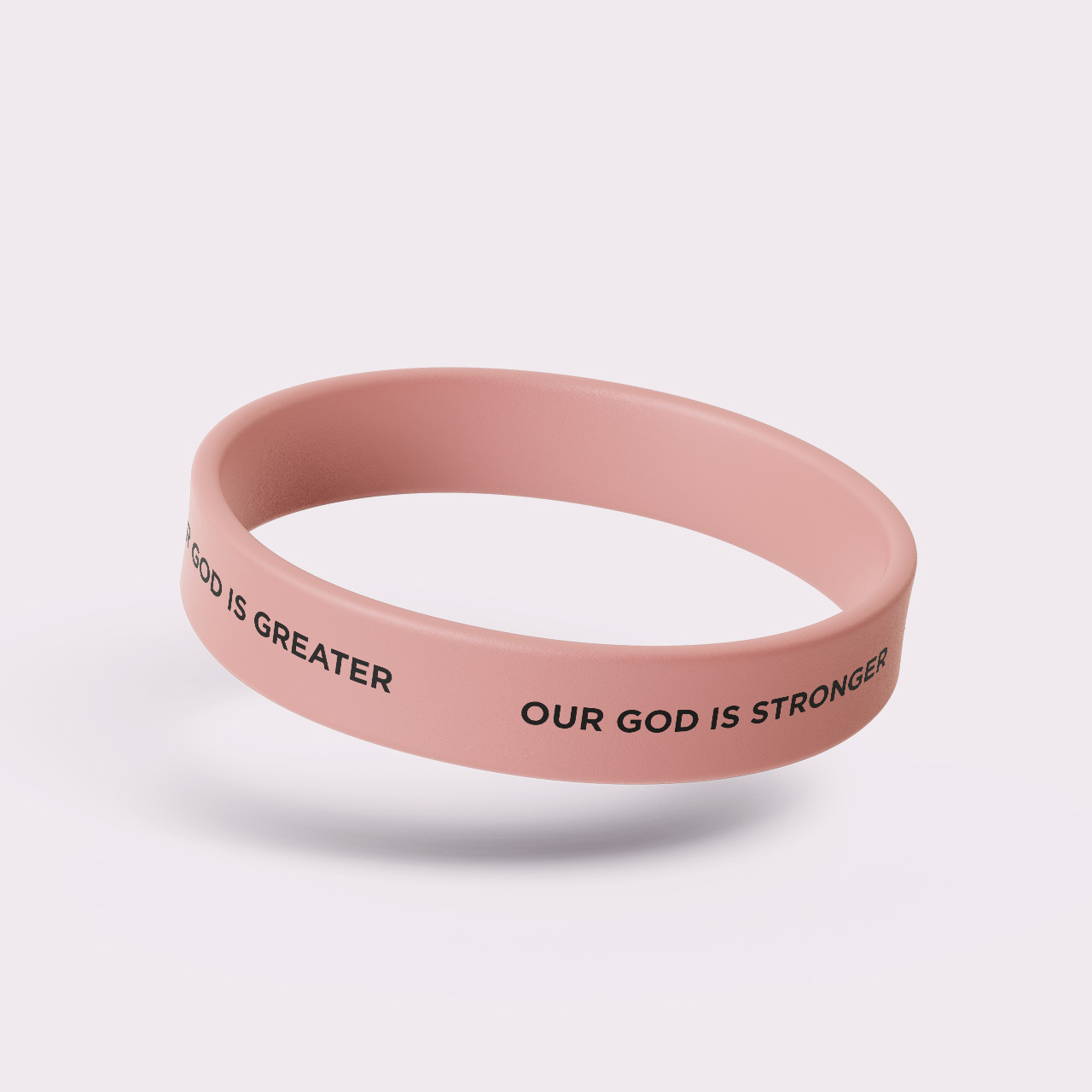 OW41011 - Siliconen armban d- Our God is greater, Our God is stronger