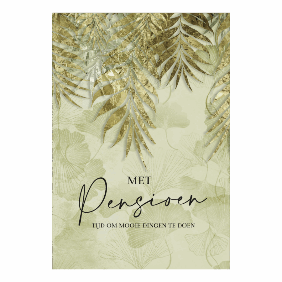 Wenskaart 'Met pensioen'