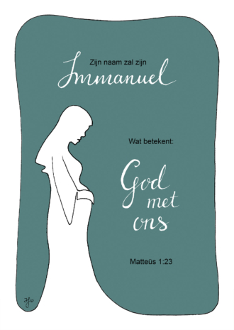 MA41318 - Kerstkaart Henrike 'Zijn naam zal zijn Immanuel'