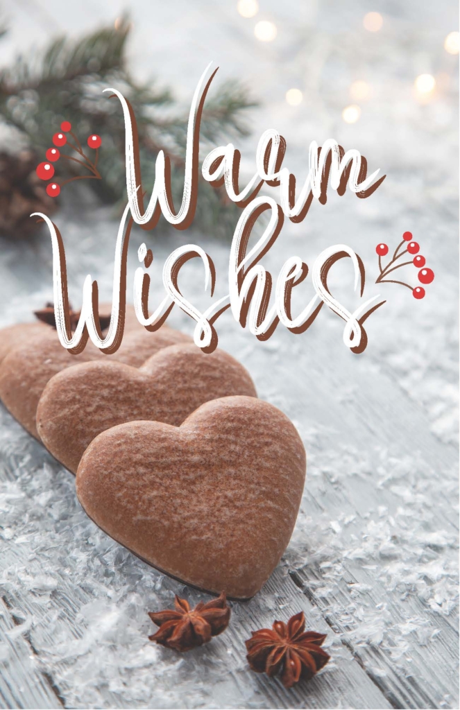 Minikaartje Kerst 'Warm wishes'