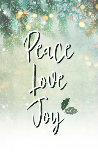 MA41508 - Minikaartje Kerst 'Peace, Love, Joy'