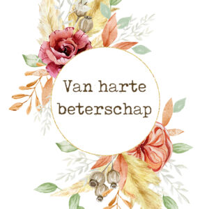 Voordeelkaart 'Beterschap - aquarel'