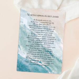 Cadeaubord 'Voetstappen in het zand'