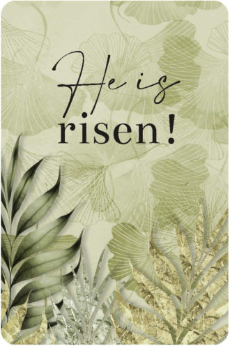 MA55218 Minikaartje 'He is risen'