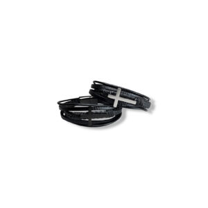 Leren armband kruis