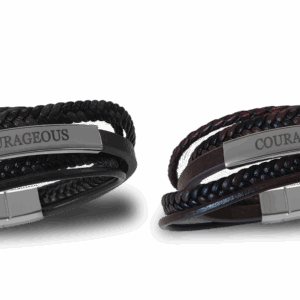 Leren armband "Courageous"