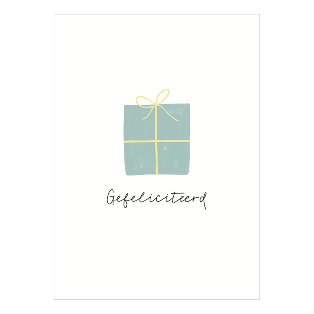 Gefeliciteerd cadeau groen