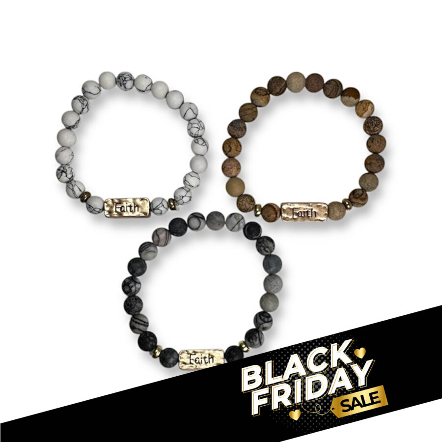 Armband natuursteen - Faith
