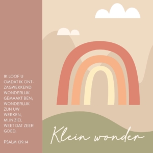Kaart 'Klein wonder'