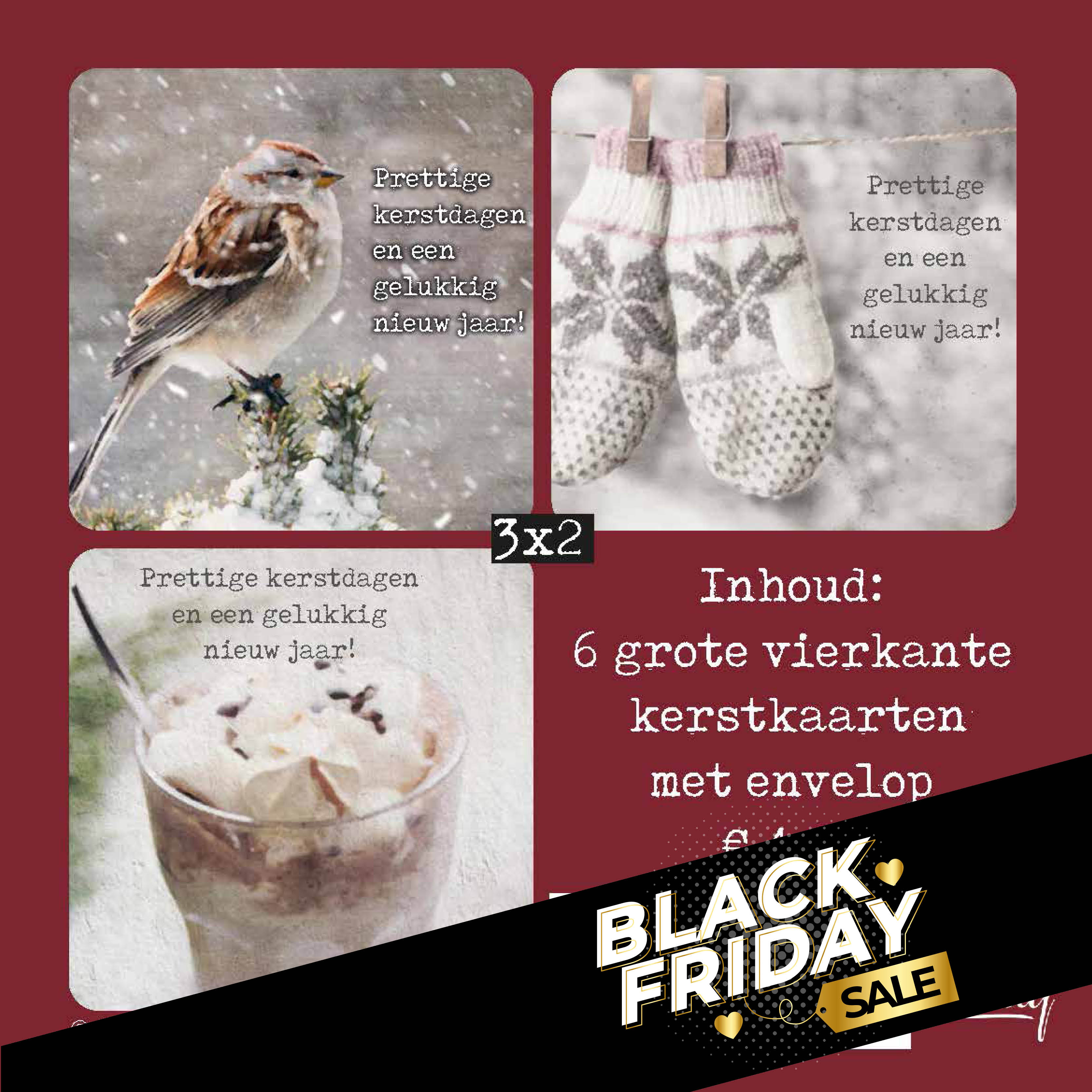 Voordeelpak kerstkaarten grijs ‘prettige kerstdagen'