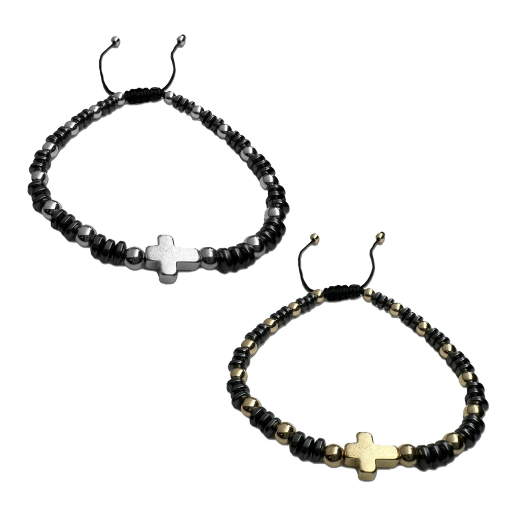 Kralenarmband small met kruisje