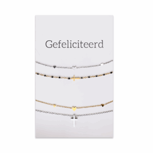 Sieraadkaart 'Gefeliciteerd'