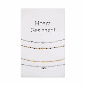 Sieraadkaart 'Hoera geslaagd'