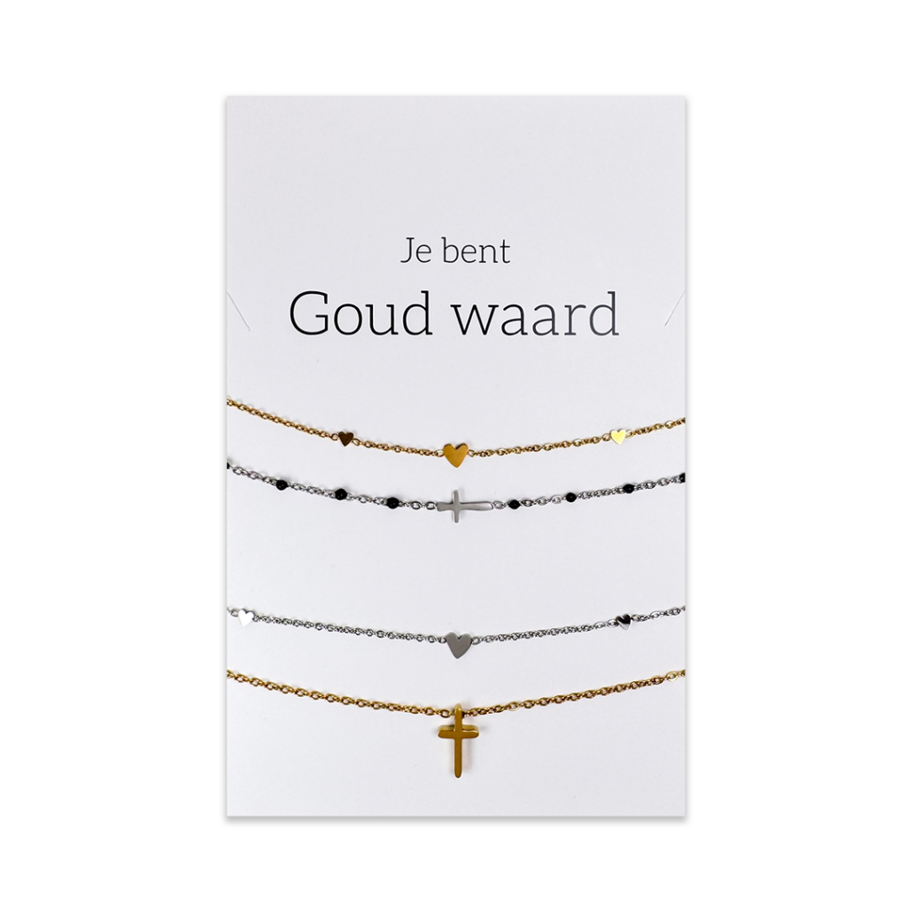 Sieraadkaart 'Je bent goud waard'