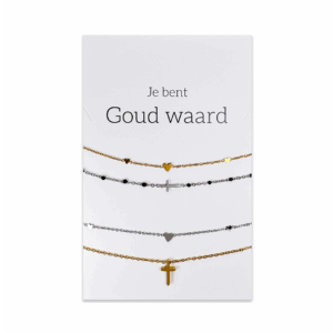 Sieraadkaart 'Je bent goud waard'